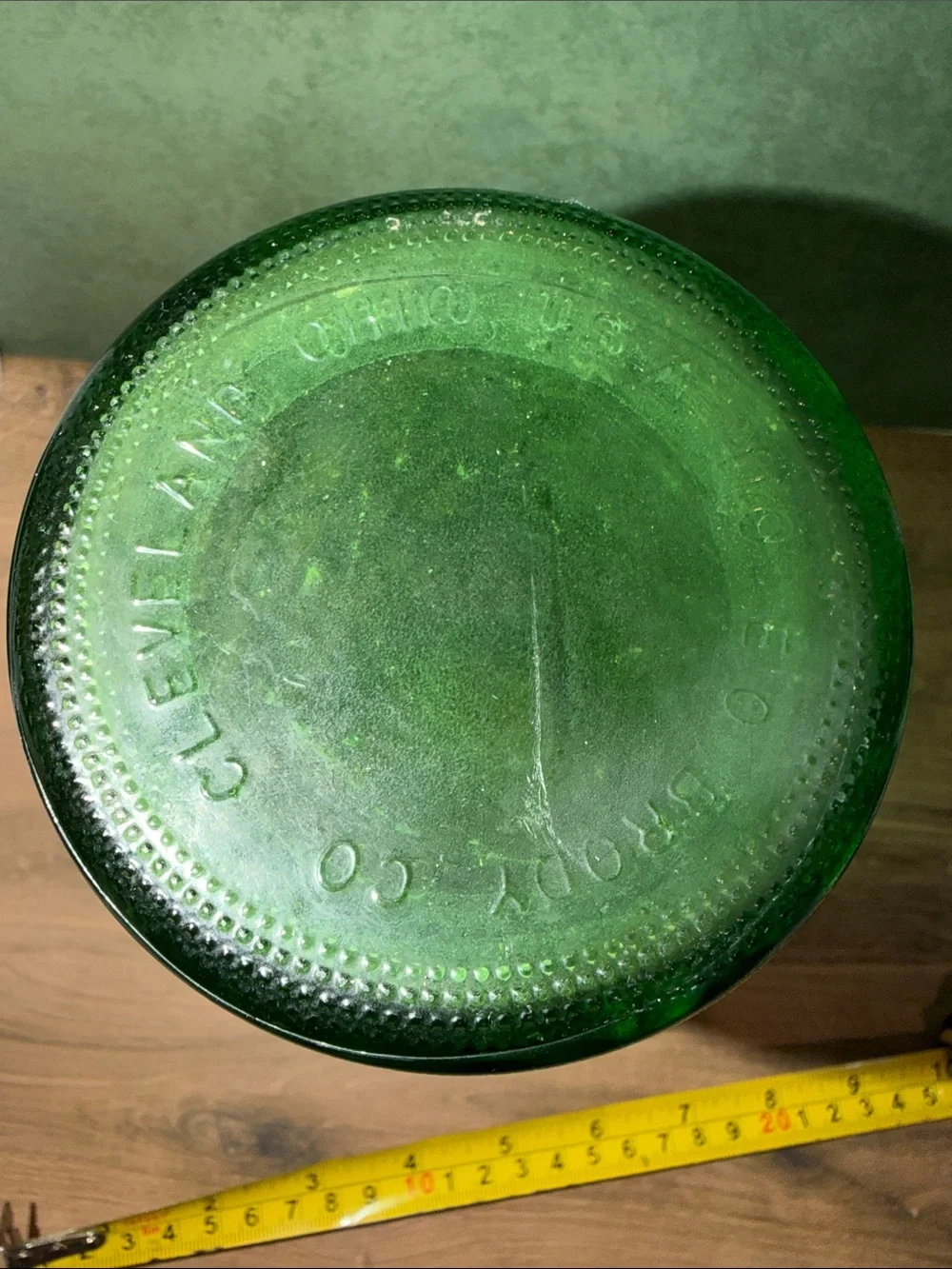 Green Textured Glass Vase - Decorative Home Accent
